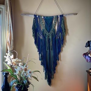 Handmade Macrame Crochet Wall Hanging Backdrop Art